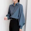 Kadın Tulumlar Aracılar Kadın Bluz Vintage Tartdaşma Yaka Bahar Sonbahar Fener Kılı