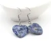 Piedra Natural amor corazón encantos pendientes tallados a mano cristal cuarzo Mini pendiente colgante joyería