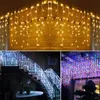 Décorations de Noël 5M LED Rideau Guirlande Lumineuse Décoration pour La Maison Ornements Joyeux An 2023 Navidad 221123