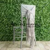 Chair Covers White Black Chiffon Chiavari Cover Wedding Cap Hood For Event Party Banquet Decoration