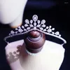 Cabeças requintadas simples de zircão fresco da coroa europeia Coroa de casamento Acessórios de cabelo de fada de fada vestido de luxo