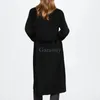 Kvinnors ullblandningar Garaouy Autumn Vintage Casual Simple Classic Long Woolen Coat 3 Colors Cardigan With Belt Overcoat Female Mujer 221123