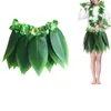 Décorations de Noël Ti Leaf Hula Jupe Green Hawaiian Green avec des fleurs artificielles pour les fournitures de fête de plage luau