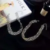Kedjor Fashion Shining Crystal Necklace Women's Korean uts￶kta lyxiga Rhinestone Collar Statement smyckesfest g￥va