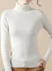 Women's Sweaters ABRINI Turtleneck Casual Soft Cashmere Pullovers Elastic Jumpers Knit Slim Basic Sweater For Winter 221123
