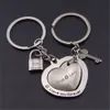 الحفلات لصالح 2pcs/se i love you key chain women men bag bace rain metal red keychains chickains for friendy friendy valentine gift