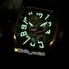 44mm Vanguard V45 Automatik Herrenuhr 3D Dragon King Blaues Zifferblatt Edelstahlarmband Neue Uhren HelloWatch HWFM E242C2