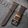 SMART BANDEN LUXE CRADE Horse Leather Bracelet Band Fit Iwatch 8 7 6 5 4 SE -riem voor Apple Watch Series 38/40/41 mm 42/44/45mm -horlogeband
