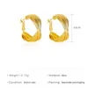 Hoop Earrings Simple Fashion Distortion Interweave Twist Metal Circle Geometric Round For Women Accessories Party Jewelry