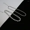 Choker som säljer modepersonlighet Shiny Crystal Rhinestone Halsband ClaVicle Chain Temperament Kort halsgåva