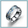 Bandringar rostfritt st￥l mekanisk v￤xel ring bandfinger guld bl￥ ringar m￤n kvinnor mode smycken droppleverans dhpoo