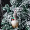 زينة عيد الميلاد الصغيرة تمثال قزم زخرفة زخرفة LED ضوء قائد دمى أفخم دمية Nordic Nordic Gnome Old Man Dolls Xmas Tree Decor