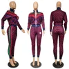 Designer-Marken-Frauen-Trainingsanzüge, bedrucktes zweiteiliges Set, Jacke, Hose, Langarm, Damen-Outfit, Stehkragen, Sweatsuits, lässige Sportbekleidung, Kleidung, Reißverschluss, Jogginganzug 9029-4