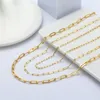 سلاسل LO Paulina 925 Sterling Silver Paper Clip Clip Chain for Woman Jewelry Making 14K Gold Platinum Color