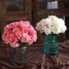 Dekorative Blumen, langlebige Kunstseide, verwelkt nicht, langlebige Simulationspflanze, Blumendekoration, Hortensien-Tisch