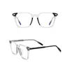 Lunettes de soleil Cadres Belight Optique Femmes Hommes Acétate avec Métal Fantaisie Grande Forme Carrée Star Rivet Design Spectacle Cadre Precription Lentille