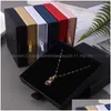 Jewelry Boxes Cardboard Der Display Jewelry Box Thick Paper Boxes Jewelrys Gift Packaging Case Sponge Insert Drop Delivery Dhvme