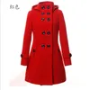 Women's Wool Blends European Autumn And Winter Hooded Comfortable Double-Breasted Cashmere Loose Slim Woolen Coat 221123