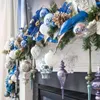 Christmas Decorations Glitter 20Pcs Tree Ornament Artificial Wedding Flowers Wreaths Ornaments BLUE 221123