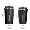 زجاجات المياه الفولاذ المقاوم للصدأ القدح 12oz 18oz thermo لتناول القهوة المعزولة copo copo termico caneca termica tasse termo 221122