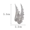 Luxury Angel Wings Rhinestone Brosches Pin For Women Glitter Collar Pin Kläddekor Fjäder Brosch Corsage Emamel Pins