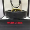 2023 Fashion width 2.8cm BELTS classic Ladies designer belt in red white yellow black Casual letter smooth buckle belt with box AG1