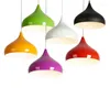 Lampes suspendues Lumières de couleur modernes E27 LED 110-220V Aluminium Noir/Blanc/Rouge/Vert/Jaune Tête unique Salle à manger