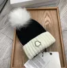 50%off Fashion Hairball Knitted Hat Designer Warm Beanie Cap Winter Skull Caps for Woman 6 Colors