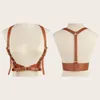 Riemen dames punk pu lederen body harness riem verstelbare gaten riemen taille keten bretels voor vrouwen tieners dagelijkse f3md