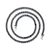 Pendanthalsband 1624 tum 4160 cm Real 925 Sterling Silver Tennis Chain Pave 3 mm svart zirkon fina smycken Menwomen 221119