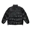 New Men And Women Winter PU Leather Coats Thick Warm Clothes Hip Hop Street Unique Outwear Three Dimensional Letters Fashion Cotton Jackets CT81