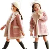 Cappotto invernale giacca di lana per ragazza più ispessimento di velluto tenere al caldo moda patchwork casual parka abbigliamento per bambini 221122