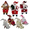 Decorações de Natal 69hf 14 '' Sentado no Papai Noel Figuras Figuras de Natal Decorações penduradas Ornamentos de árvore de Natal Toy Doll Toy Collectible 221123
