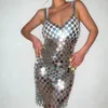 カジュアルドレス Lacteo セクシーな金属スパンコールボディチェーンジュエリー女性のファッション下着腹ケージ胸ブラジャービキニ女性ギフト
