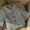 Coat Baby Girl Woolen Jacket Plaid Lattice Warm Infant Toddle Lapel Tweed Winter Autumn Spring Windbreaker Overcoat Clothes 221122