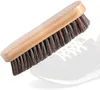 Clothing Storage 6.7" Shoe Brush Horsehair Shine Brushes Suede Cleaning For Shoes Boots & Other Leather Care