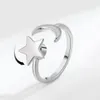 5Pcs Fidget Spinner Ring Anxiety For Women Beads Flower Star Ring Ruota Anti Stress Wedding Jewerly