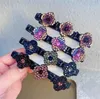 Braided Hair Clips Fashion Sparkling Crystal Stone Bangs Side Barrettes Elastic Duckbill Hair Claw With 3 Small Pins For Daily