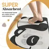 Badmattor Söt katthund Panda Snabbtorkning Anti-slip Super Absorbent Nappa Skin Floor Toalettmattan Heminredning 221123