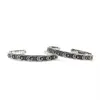 2023 Designer New Jewelry S925 Silver Double letter bracelet with stripe pattern for old ring opening for men and women