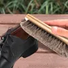 Clothing Storage 6.7" Shoe Brush Horsehair Shine Brushes Suede Cleaning For Shoes Boots & Other Leather Care