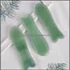 Masseur de visage produit de beauté forme de poisson lifting Guasha Mas outil facial Jade Gua Sha conseil livraison directe santé Dhlto