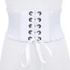 Gürtel Flexibler breiter Taillengürtel für Mädchen, PU-Leder, verzierter Metallknopfverschluss, Must-Have-Stück für die Damengarderobe