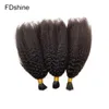 Malaysian Human Hair Kinky Straight Hair Bulk For Braiding 3 Bundles Silky Smooth Hair Natural Color Can Be Dyed FDSHINE