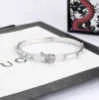 2023 Projektant Nowa biżuteria ta sama hip hop Tide marka tajska srebrna inkrustowana kamienna bransoletka prosta biżuteria