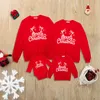 Familjmatchande kläder Jultröjor Mor Father Kids Baby Girl Boy Xmas Sweatshirt Mamma pappa Dotter Son Kläder Winter Jersey 221122