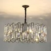 Light Luxury Luxury Black Crystal Sala de Lux￺ria Retro Modelo de Designer Modelo Home Hom