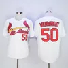 Homens Vintage Beisebol 50 Adam Wainwright Jersey 1978 1982 1985 Retro Retrocesso Esporte Cool Base Pulôver Preto Vermelho Branco Bege Cinza Marinho Azul Equipe Costurado Flexbase