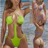 Halter Swimwear 2023 Sexy One Piece Swimsuit Summer Bodysuit Bandage Beachwear Hollow Out Bathing Suits Brazilian Biquini