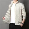 Męskie swetry marka Coodrony gęsty ciepły zimowy sweter płaszcz męski odzież przylot zamek błyskawiczny Turtleeck Cardigan Jacket Modna Knitwear Z2007 221122